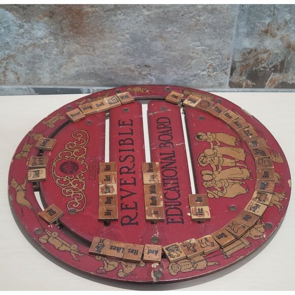 Vintage Cress Reversible Educational Board Cressco Educational Board Spelling Co - Picture 11 of 14